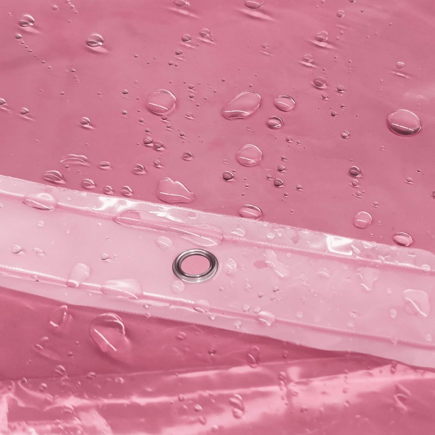 Barossa Design Shower Curtain Liner - Premium Clear Pink PEVA, Waterproof with 3 Magnets | Standard Size