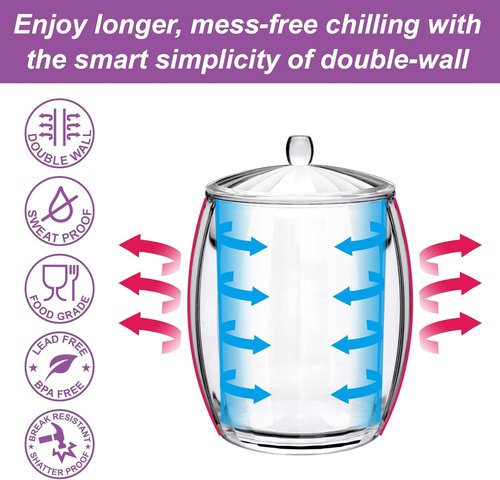 Amazing Abby - Icelyn - 3-Quart Plastic Double-Wall Ice Bucket with Lid and Tong, Insulated Bucket for Indoors and Outdoors, Good for Kitchen, Bar, and Restaurant, Perfect for Home and Commercial Use