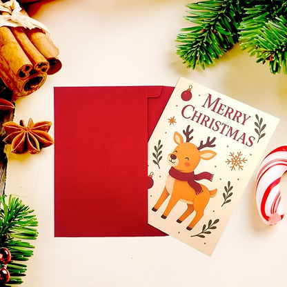 christmas cards set 18 5x7 with envelopes – 6 designs boxed for easy storage