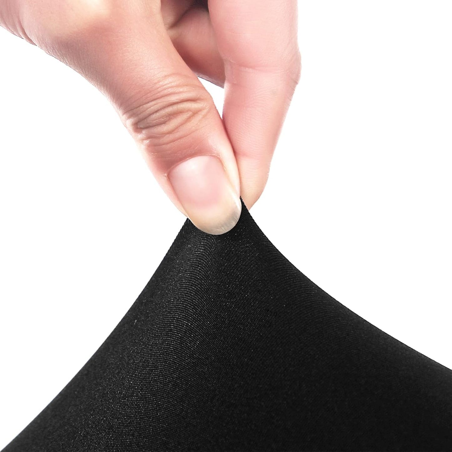Peomeise 8FT Spandex Table Cover - Rectangular Stretch Tablecloth in Black for Events & Parties