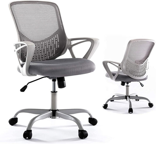 Regine Switzerland Ergonomic Office Chair - Adjustable Rolling Mesh Desk Chair with Lumbar Support | Modern Mid Back Design