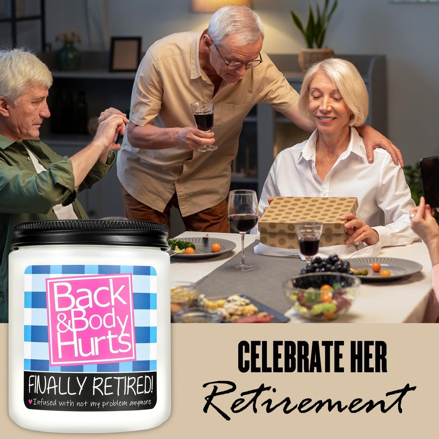 Retirement Gifts for Women Men - Lavender Scented Candle, Funny Retiring Farewell Gifts for Coworkers, Boss, Friends, Teacher, Family, Natural Soy Candles
