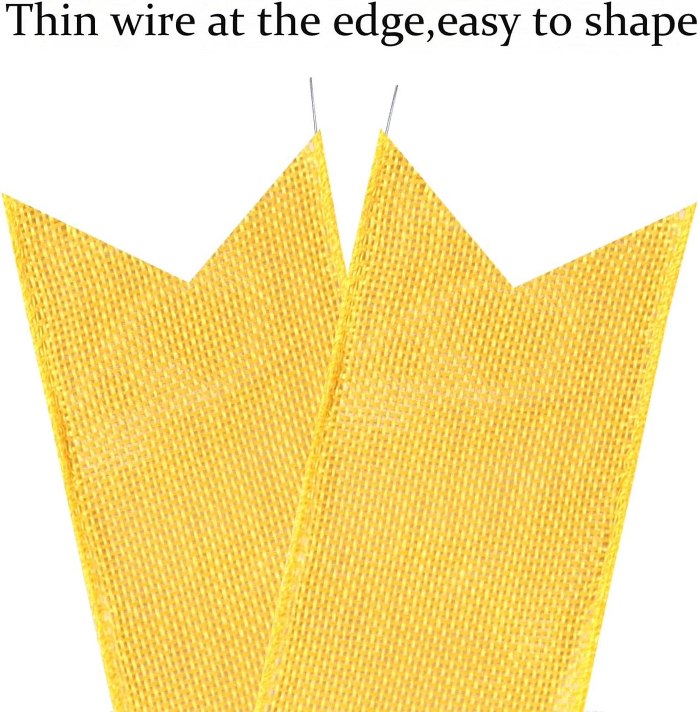 Skiennix Decorative Bow Set - 2 PCS Yellow Burlap & Black White Stripe for Holiday Wreaths | Outdoor Decor