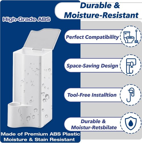 Clorox Toilet Holder - Space-Saving Wall-Mount & Free-Standing Storage for Disposable Scrubbing Pads | 2-Pack