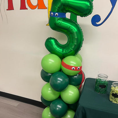 Number 5 Balloon by [Brand Name] - 40 Inch Dark Green Giant Foil Balloon for 5th Birthday Party Decorations