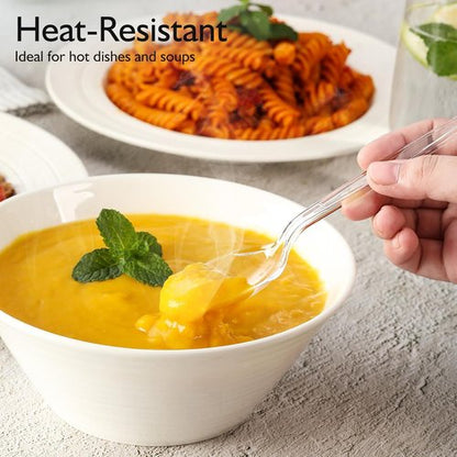 Heavy Duty Disposable Plastic Silverware Set by [Brand Name] | 200 Count Forks & Spoons - BPA Free Utensils for Parties & Daily Use