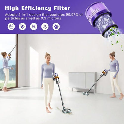 Dyson V11 Vacuum Filters - 4 Pack Replacement for V11 Animal, Torque Drive & V15 Models