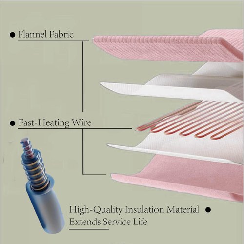 DOWNCOOL Heated Blanket, Pink Electric Blanket, Electric Throw with 1-12 Hour Timer & 10 Heat Settings, Velvet Heated Blanket with Fast Heating and Auto Shut-Off, Machine Washable(50x60 Inches)