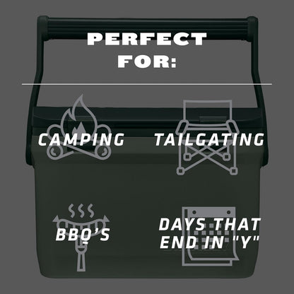 Stanley Adventure Outdoor Cooler 16 Qt - Heavy Duty Camping Ice Chest with Easy Carry Handle | 36-Hour Cooling | BPA-Free | Stanley Green