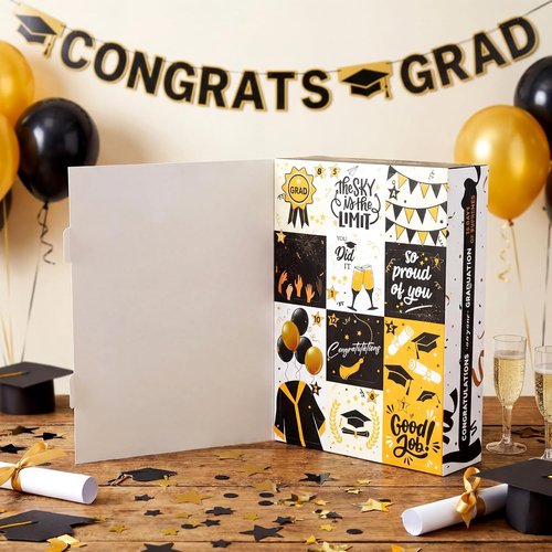 Glenmal Graduation Countdown Calendar Gift Box - 12 Days of Celebration for 2026 Graduates | Fill It Yourself (Black)