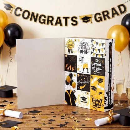 Glenmal Graduation Countdown Calendar Gift Box - 12 Days of Celebration for 2026 Graduates | Fill It Yourself (Black)