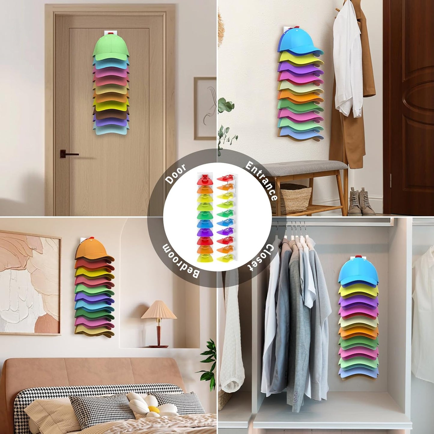 Metal Legging Organizer & Space-Saving Hat Rack - Holds 20 Leggings & 40 Caps | Ideal for Jeans & Sportswear
