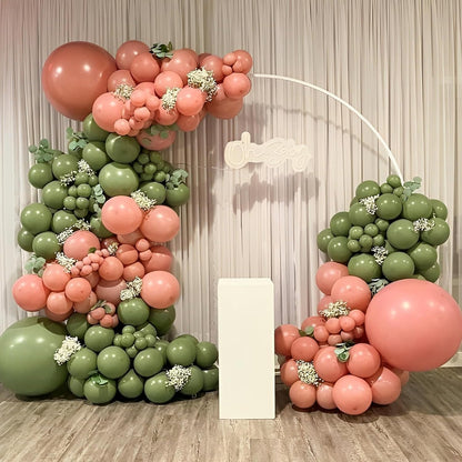 Voircoloria 110-Piece Sage Green Balloons - 12-Inch Olive Green Latex for Weddings, Graduations & Parties