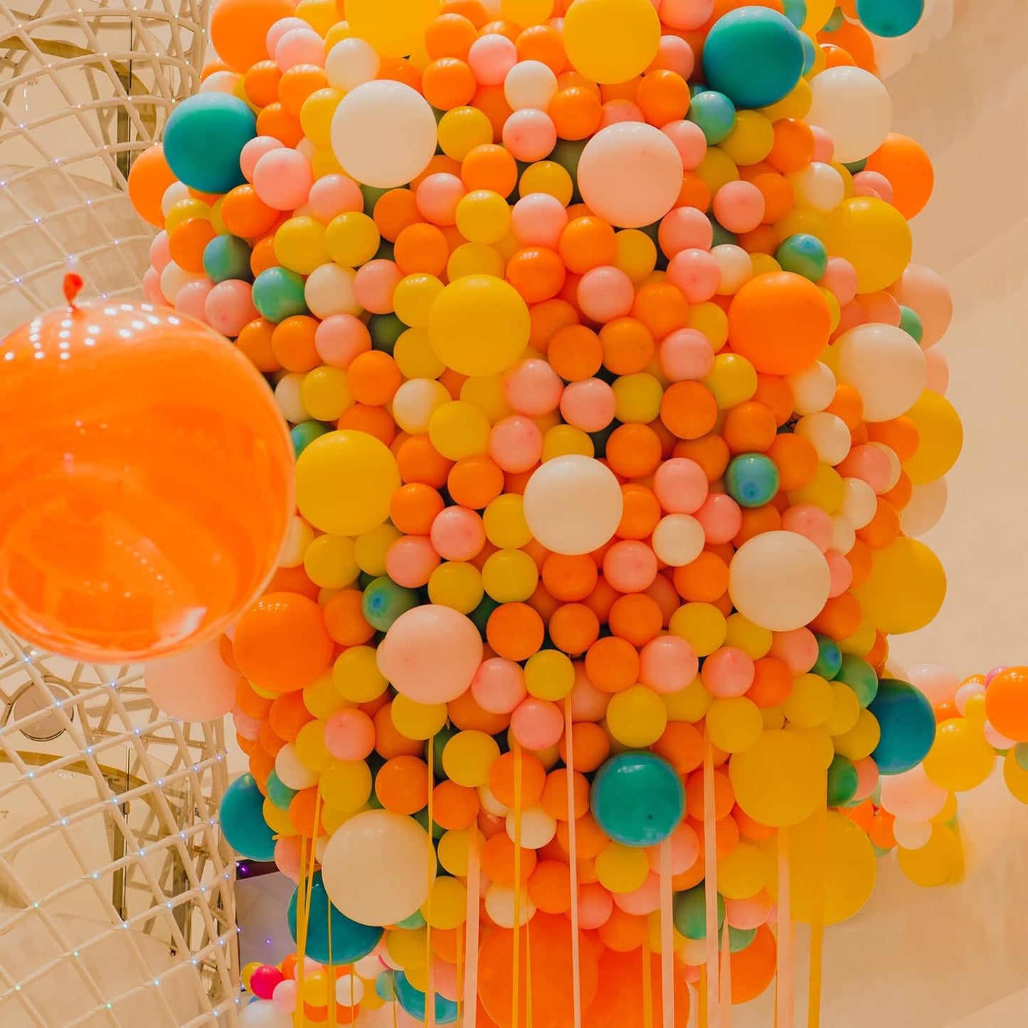 Orange Balloons - 110 Pcs Mini 5-Inch Thick Latex Balloons for Birthday & Wedding Decor