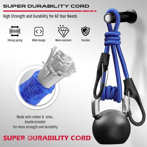 Heavy Duty Bungee Cords - 129 PCS Rubber Elastic Ropes with Hooks & Clips - 18" to 40" Sizes