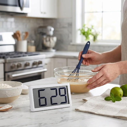 Magnetic Battery-Operated Digital Clock for Fridge, Locker, Cabinet