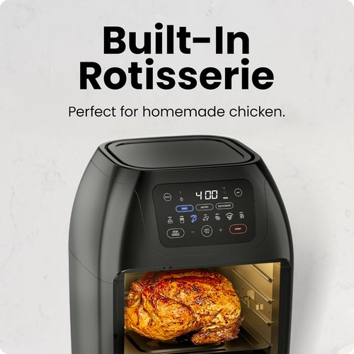 CHEFMAN Digital Air Fryer - Multifunctional 10L XL Capacity with 17 Touch Screen Presets | Black