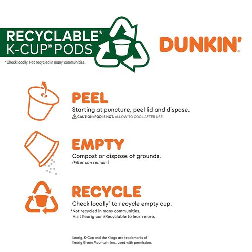 Dunkin' Original Blend Coffee K-Cup Pods - Medium Roast, 22 Count Boxes (Pack of 4)