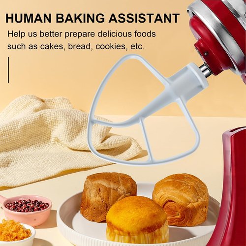 K45B Coated Flat Beater for Kitchenaid Mixer Compatible for 4.5 QT Tilt-Head Stand Mixer Fit For KSM90 K45 Kitchen Mixer Paddle Attachment