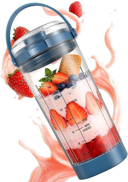 Ninja - Blender Cup Replacement - 18oz Blending Vessel with Sip & Seal Lid - Compatible with BC100 & BC151 (Blue)
