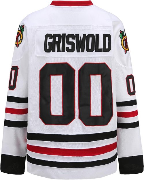 Griswold #00 Movie Hockey Jersey - Stitched Letters & Numbers | Sizes S-XXXL