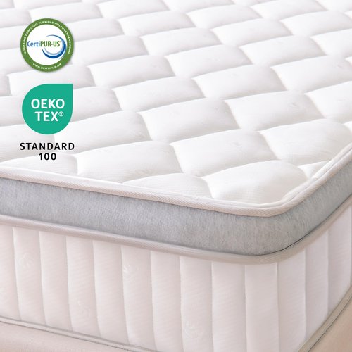 GAESTE Queen Mattress in a Box, 12 Inch Hybrid Mattress with Comfort Memory Foam and Pocket Springs, Medium Firm, Pressure Relief, CertiPUR-US Certified (Queen, 12 in)