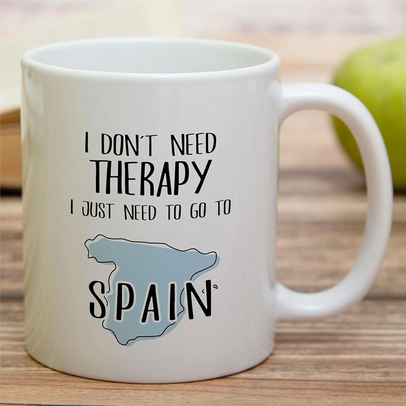 Funny Spain Mug - 11oz White Ceramic Coffee Cup Gift for Fans