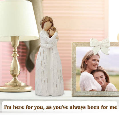 Regine Switzerland Mom Birthday Gift - Hand-Painted Mother & Daughter Figure | 7.8" for Special Occasions