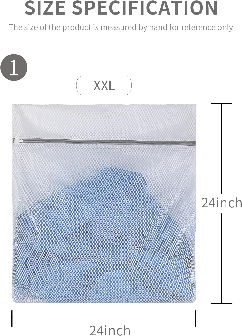 Skiennix Honeycomb Delicates Bags - XX-Large 24 x 24 Inches for Laundry & Travel Storage