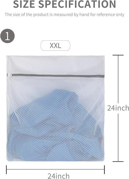 Skiennix Honeycomb Delicates Bags - XX-Large 24 x 24 Inches for Laundry & Travel Storage