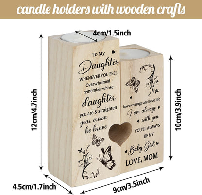 SteadStyle Candle Holders for Daughters - Heartfelt Gifts from Mom for Mother's Day, Birthdays & More