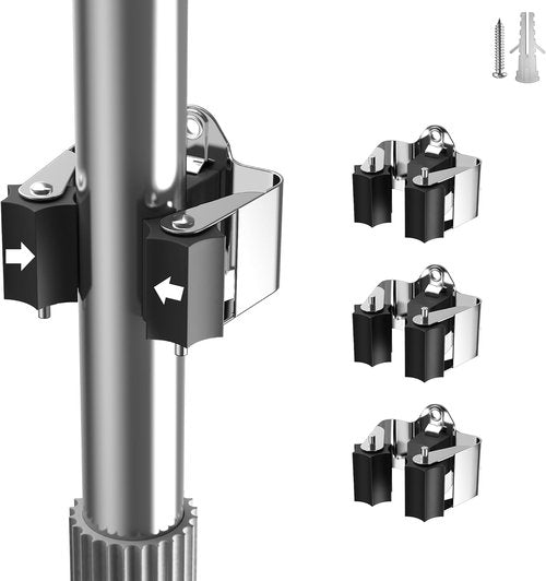 Broom Holder Wall Mount by [Brand Name] - 3 Pack Broom Rack with Star Shaped Rubber Rollers for Strong Grip & Durability