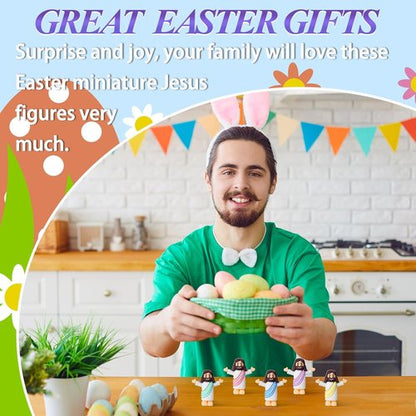Little Jesus Figurines by [Brand Name] - 50 Mini Prayer Figurines with Cards & Bags for Easter Party Favors