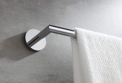 BUVELOT Towel Racks for Bathroom, Chrome Towel Bar, Wall Mounted Towel Holder, Modern Hotel Style Bath Towel Rail, Brass, 077070-CR Leo Series