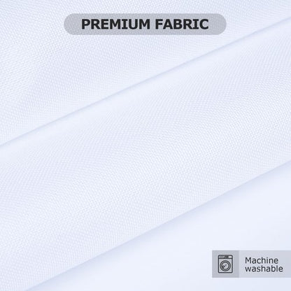 MhhYLL White Fabric Shower Curtain,Hotel Quality Shower Curtain Liner,Heavy Duty Cloth 12 G,Water Repellent Shower Liner,Machine Washable 66 x 72 Inches