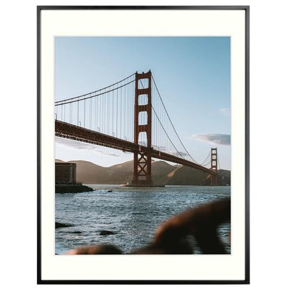 Frametory, 18x24 Metal Picture Frame with Mat for 16x20 Picture & Real Glass, Aluminum Photo Frame Collection (Black, 1 Pack)