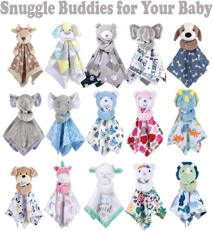 Minky Baby Essentials - Plush Deer Lovey Snuggler Blanket | Soft Security Blanket for All Ages (Freckled Fawn)