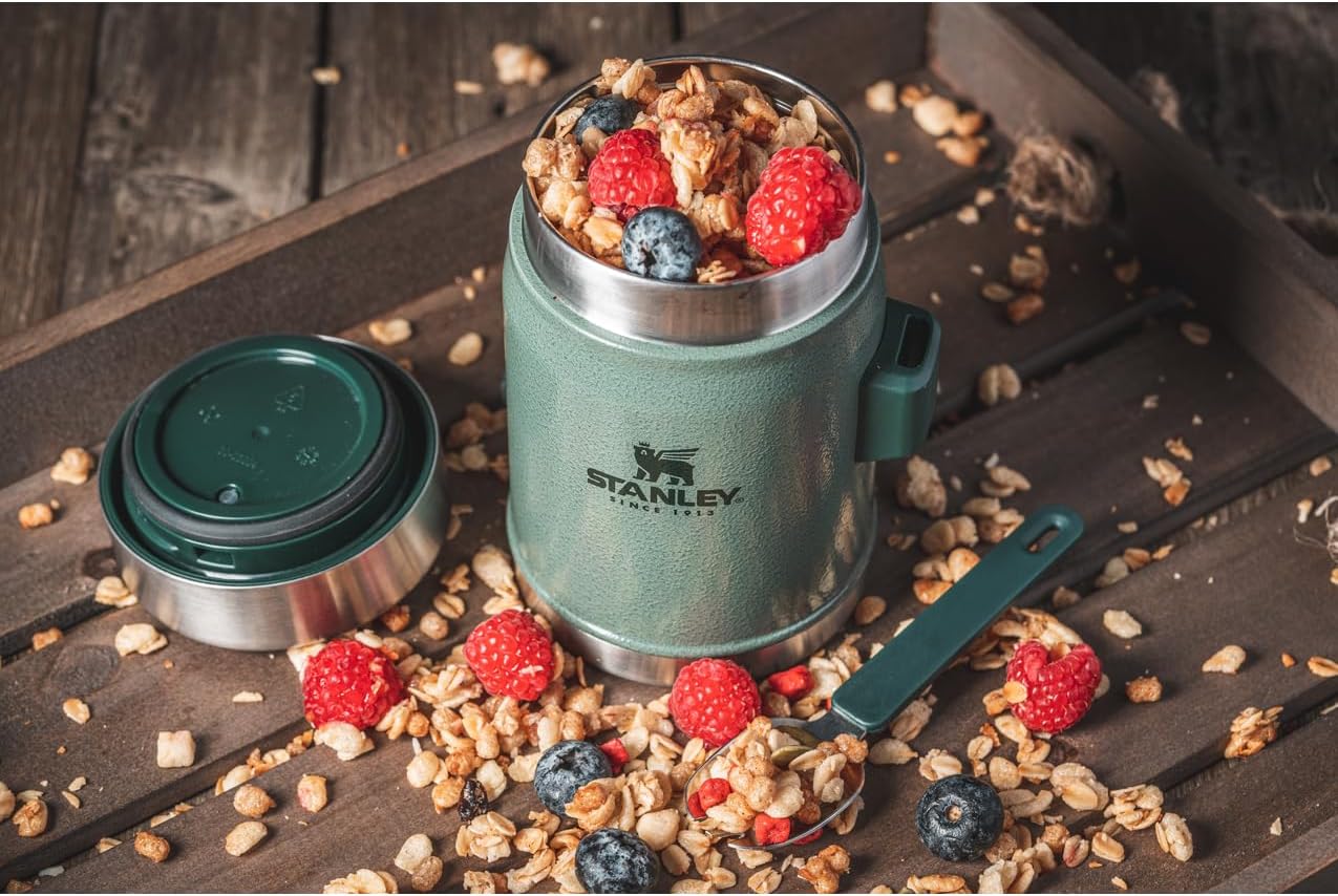 STANLEY Classic Food Jar - Vacuum Insulated Container with Spork | Leakproof & BPA-Free | Travel-Friendly Design