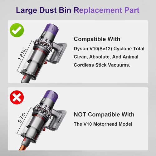 Dyson Large Bin Replacement & Filter | Compatible with V10 SV12 Animal & Absolute Models