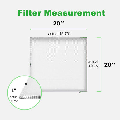 Reair 20x20x1 Air filter, Washable and Reusable Air Filter 20x20x1 for AC HVAC Furnace, MERV 8 Air Filters Machine Washable & Dryer Friendly, AC Furnace Air Filter