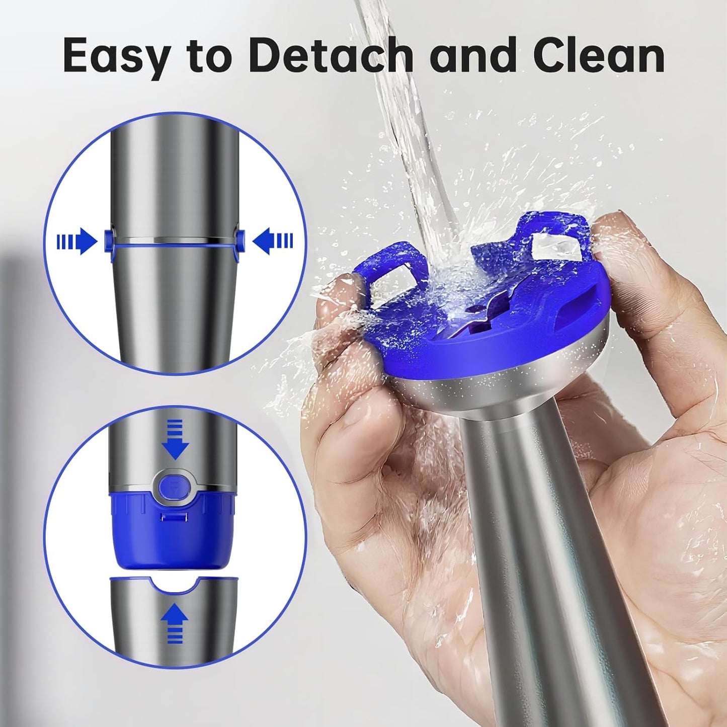 Royal Blue Immersion Blender - 1100W Handheld Stick Blender Set with Variable Speed, Chopper, Whisk & Frother
