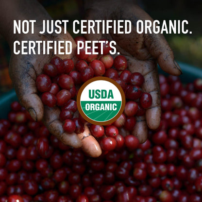 Peet's Coffee - USDA Organic Dark Roast Ground Coffee | 100% Arabica - French Roast 18 Ounce Bag