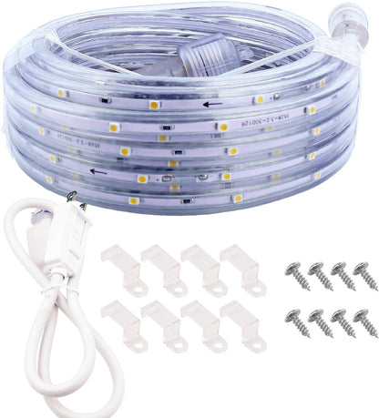 Skiennix LED Rope Lights - 16.4ft Waterproof Connectable Strip Lighting | 3000K Soft White for Indoor & Outdoor Decor