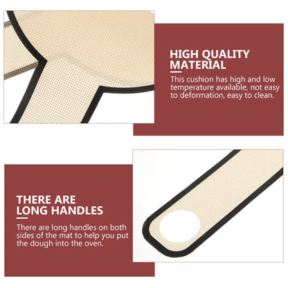 Cabilock Glass Fiber Baking Mat for :2 pcs Oven Bread Baking Handles Sling Baking Mat Dough Bread Sling Baking mat to Transfer for Dough Reusable Baking Mats