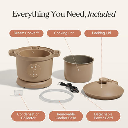 Our Place Dream Cooker - 6 Qt Ceramic Nonstick Multicooker with Touchscreen Controls & Auto Steam Release | 4 Cooking Modes