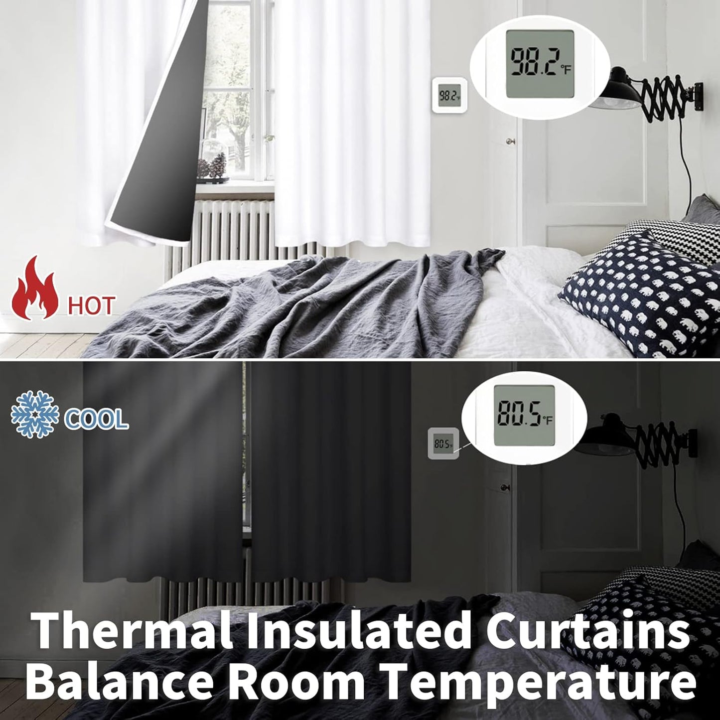 BGment Blackout Curtains - Thermal Insulated Room Darkening Drapes, 2 Panels, 42 x 63 Inch