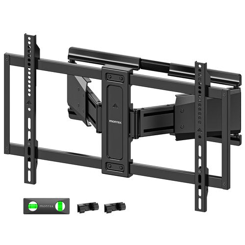monTEK Heavy Duty Ultra Slim TV Wall Mount for 37-90 Inch TVs Up to 185lbs, Swivel & Tilt & Extension Wall Mount TV Bracket with Articulating Dual Arms, Low Profile Full Motion tv Mount