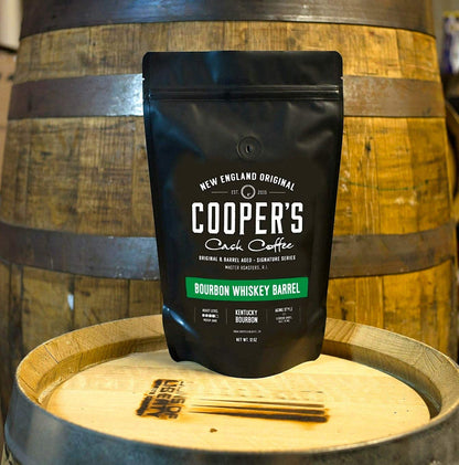 Bourbon Whiskey Barrel Aged Coffee - Ground, Single Origin Grade 1 Colombian Coffee Beans Aged in Kentucky Bourbon Whiskey Barrels - 12 oz Bags