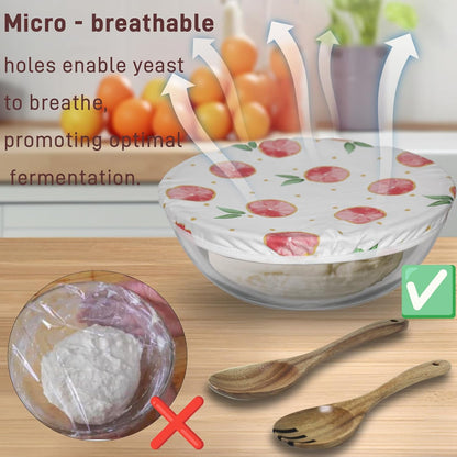 Skiennix 6.5 Quart Glass Bowl with Lid - Perfect for Sourdough Bread Making & Salad Prep | 12.3 Inch Clear Design