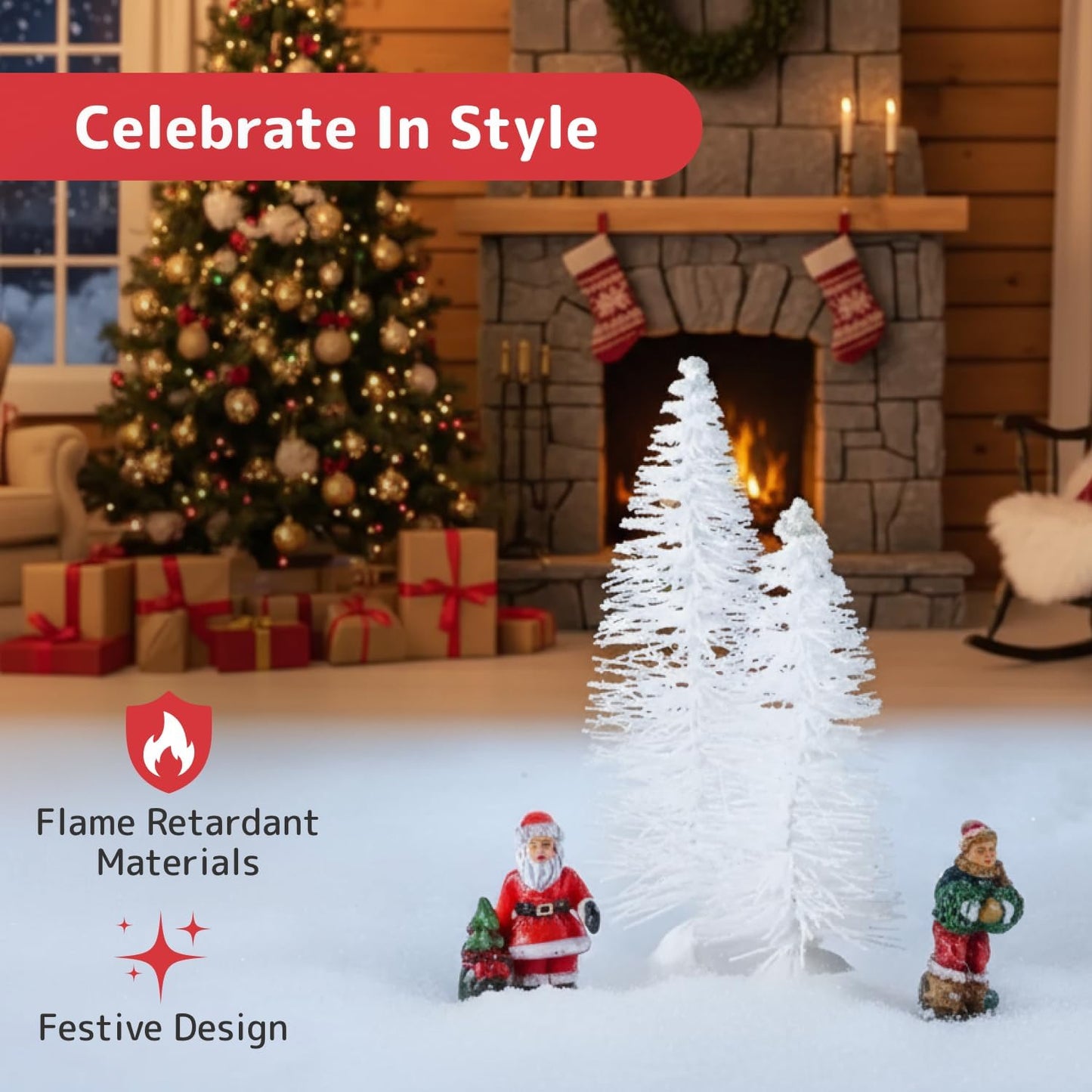 Prextex Artificial Snow Blanket Roll - Large Fake Snow for Christmas Decor & Photography | Pack of 3
